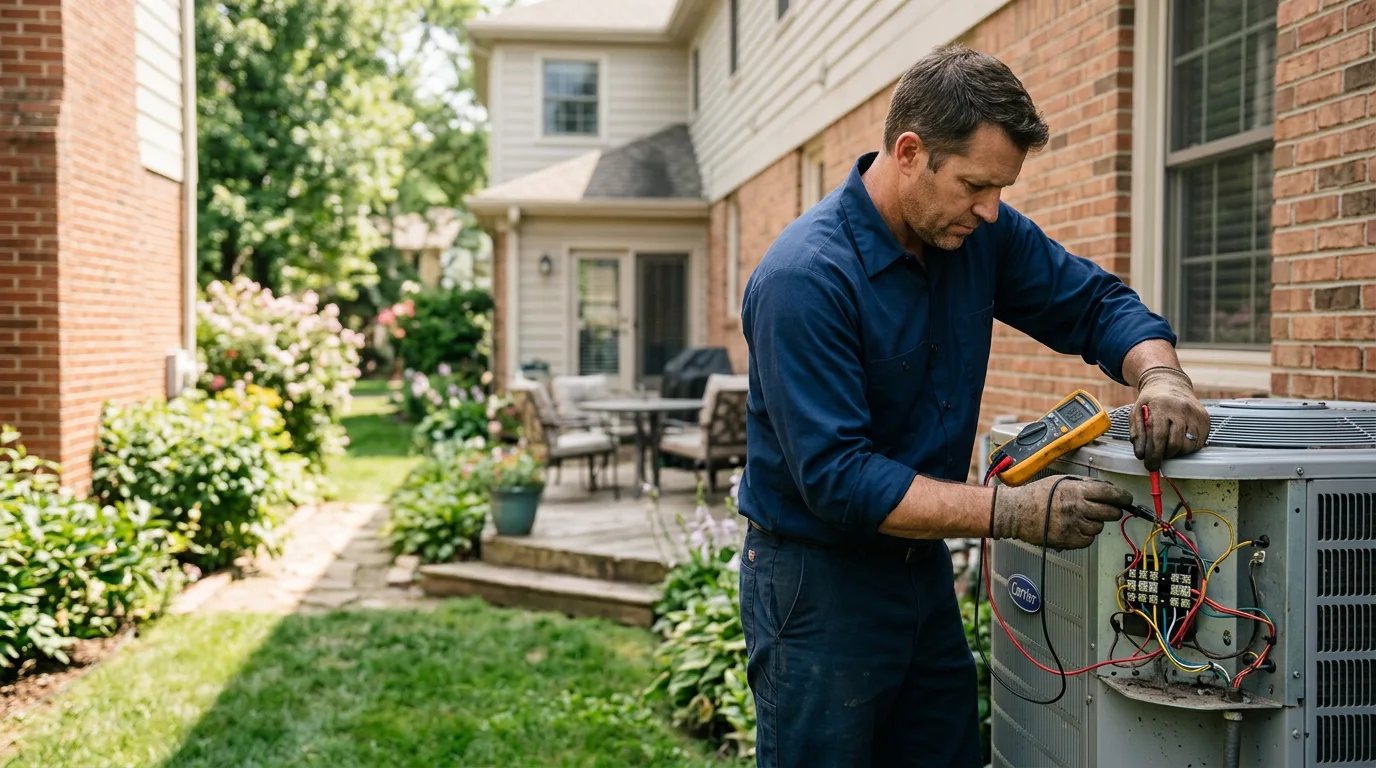 HVAC technician working near Lone Grove, OK